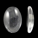 Glass Cabochons Oval transparent & flat back Sold By Bag