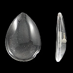 Glas Cabochoner, Teardrop, gennemsigtig & forskellig størrelse for valg, 100pc'er/Bag, Solgt af Bag