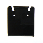 Οργανικά Glass Σκουλαρίκι Display, Ορθογώνιο παραλληλόγραμμο, μαύρος, 35x40mm, 100PCs/τσάντα, Sold Με τσάντα