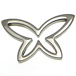 Stainless Steel Animal Pendants, Butterfly, original color, 18.50x12x2mm, 50PCs/Lot, Sold By Lot