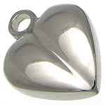 Stainless Steel Extender Chain Drop, Heart, original color, 9x9x3mm, Hole:Approx 2mm, 100PCs/Lot, Sold By Lot