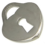 Coração de aço inoxidável pingentes, cor original, 15x19x1.50mm, Buraco:Aprox 5x4mm, 50PCs/Lot, vendido por Lot