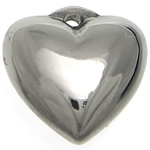 Coração de aço inoxidável pingentes, cor original, 11x11x5mm, Buraco:Aprox 1mm, 100PCs/Lot, vendido por Lot