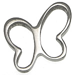 Stainless Steel Connector, Butterfly, 1/1 loop, original color, 16x16x2mm, 50PCs/Lot, Sold By Lot