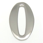 Stainless Steel Connector, Flat Oval, original color, 8.50x15x1.50mm, Hole:Approx 3x11mm, 100PCs/Lot, Sold By Lot