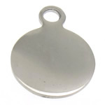 Stainless Steel Extender Chain Drop, Flat Round, original color, 13x17.50x1mm, Hole:Approx 2.5mm, 100PCs/Lot, Sold By Lot
