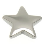 Bijoux pendentifs en acier inoxydable , étoile, couleur originale, 17x17x4mm, Trou:Environ 1mm, 50PC/lot, Vendu par lot