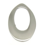 Kontakt i rostfritt stål, ROSTFRITT STÅL, Flat Oval, ursprungliga färgen, 13.50x22x1mm, 100PC/Lot, Säljs av Lot