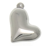 Stainless Steel Extender Chain Drop, Heart, original color, 14x13x5mm, Hole:Approx 1mm, 30PCs/Lot, Sold By Lot