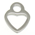 Stainless Steel Extender Chain Drop, Heart, original color, 10x13x1.50mm, Hole:Approx 3mm, 100PCs/Lot, Sold By Lot