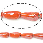 Pearlized Porcelain Beads, Nuggets, orange, 27-28x12-15x12-14mm, Hole:Approx 2.5mm, 100PCs/Bag, Sold By Bag
