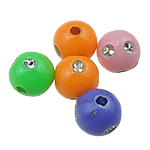 Perles acryliques d'accent argent, Acrylique, Rond, argent accentué, couleurs mélangées, 6mm, Trou:Environ 1mm, 5500PC/sac, Vendu par sac
