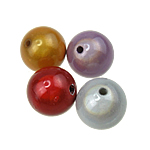 Čudo akril perle, Krug, čudo, miješana boja, 22mm, Rupa:Približno 3mm, 90računala/Torba, Prodano By Torba