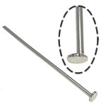 Stainless Steel Headpins, 304 Stainless Steel, original color, 0.6x18mm, 1.5x2mm, Approx 10000PCs/