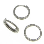 Нержавеющая сталь Split Ring, Нержавеющая сталь 304, Круглая, оригинальный цвет, 6x6x1.20mm, Приблизительно 15000ПК/KG, продается KG