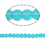 Round Crystal Beads, Aquamarine, 6mm, Hole:Approx 1.5mm, Length:11.5 Inch, 10Strands/Bag, Sold By Bag