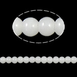 Runde Kristallperlen, Kristall, weißer Alabaster, 6mm, Bohrung:ca. 1.5mm, Länge:12 ZollInch, 10SträngeStrang/Tasche, verkauft von Tasche