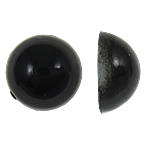 Plastic Cabochons, Koepel, zwart, 6x3mm, 5000pC's/Bag, Verkocht door Bag