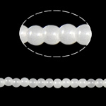 Abalorios de Cristal Esféricos, alabastro blanco, 4mm, agujero:aproximado 1mm, longitud:12.5 Inch, 10Strandsfilamento/Bolsa, Vendido por Bolsa
