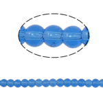 Round Crystal Beads, Sapphire, 4mm, Hole:Approx 1mm, Length:11 Inch, 10Strands/Bag, Sold By Bag