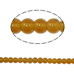 Contas de Cristal Redonda, Roda, citrino, 4mm, Buraco:Aprox 1mm, comprimento 11.5 inchaltura, 10vertentespraia/Bag, vendido por Bag