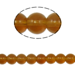 Runde Crystal Beads, Krystal, Røget Topaz, 8mm, Hole:Ca. 1.5mm, Længde 12 inch, 10Strands/Bag, Solgt af Bag