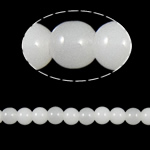 Round Crystal Beads, White Alabaster, 8mm, Hole:Approx 1.5mm, Length:12 Inch, 10Strands/Bag, Sold By Bag