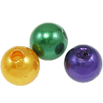 Plastične perle, ABS plastike, Krug, miješana boja, 8mm, Rupa:Približno 2mm, Približno 2000računala/Torba, Prodano By Torba