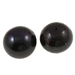 Cultured Half Drilled Freshwater Pearl Beads Dome natural half-drilled dark purple Grade AA 13-14mm Approx 0.8mm Sold By Bag