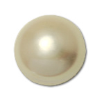 Cultured Half Drilled Freshwater Pearl Beads, Round, natural, half-drilled, white, 13.5-14mm, Hole:Approx 0.5mm, Sold By Pair
