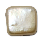 Cultured No Hole Freshwater Pearl Beads, Square, 11-11.5mm, Approx 400PCs/Bag, Sold By Bag