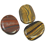 Gemstone Pendants Jewelry, natural, mixed, 30x40mm, Hole:Approx 2mm, 30PCs/Bag, Sold By Bag