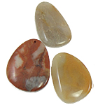 Agat smykker Vedhæng, Blandet Agate, blandet, 41-55mm, Hole:Ca. 2-2.5mm, 30pc'er/Bag, Solgt af Bag