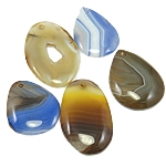 Pingentes de joias de ágata, Mix de ágata, misto, 44-60mm, Buraco:Aprox 3mm, 30PCs/Bag, vendido por Bag