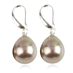 South Sea Shell Earring brass earring hook Teardrop pink Sold By Pair