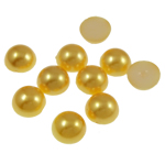 Plastic Cabochons, Dome, yellow, 12x5mm, 1000PCs/Bag, Sold By Bag