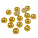Plastic Cabochons, Koepel, geel, 8x4mm, 2000pC's/Bag, Verkocht door Bag