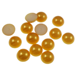 Plastic Cabochons, Dome, yellow, 10x4mm, 2000PCs/Bag, Sold By Bag
