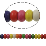 Türkis Perlen, Synthetische Türkis, Rondell, gemischte Farben, 5x10mm, Bohrung:ca. 1mm, ca. 65PCs/Strang, verkauft per ca. 15 ZollInch Strang