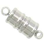 Brass Magnetic Clasp Column platinum color plated single-strand nickel lead & cadmium free Approx 1.3mm Sold By Bag