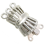 Zinc Alloy Box Clasp platinum color plated  & hollow nickel lead & cadmium free Approx 0.8 1.5mm Sold By Bag
