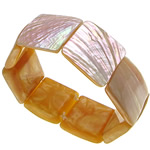 Bracelet bijoux coquillage, coquille d'ormeau, 23-25x5-7mm, Vendu par Environ 7.5 pouce brin