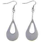 Stainless Steel Drop Earring, Teardrop, original color, 67mm, 18x30x1.5mm, Length:Approx 2.64 Inch, 10Pairs/Lot, Sold By Lot