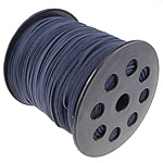 Velvet Cord , Velveteen Cord, with plastic spool, double-sided, dark blue, 2.50x1.50mm, Length:100 Yard, Sold By PC