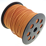 Cuerdas de Lana, cordón de lana, con carrete de plástico, cara doble, naranja, 2.50x1.50mm, longitud:100 Yardpatio, Vendido por UD