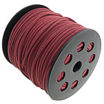 Velvet Cord , Velveteen Cord, double-sided, dark red, 2.50x1.50mm, Length:100 Yard, Sold By PC