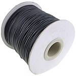 Wax Cord, black, 1mm, Length:500 Yard, 5PCs/Lot, 100/PC, Sold By Lot