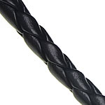 Leather Cord, PU Leather, black, nickel & cadmium free, 5mm, Length:100 Yard, Sold By Lot