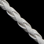 Leather Cord, PU Leather, white, 3mm, Length:100 Yard, Sold By Lot