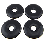 Black Agate Halsband, Svart agat, Donut, 49-50x5-6mm, Hål:Ca 12mm, 10PC/Lot, Säljs av Lot